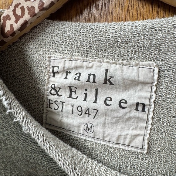 Frank & Eileen Isabelle Party Sweatshirt Dress Fleece Moss Green Melange Medium - Picture 6 of 13